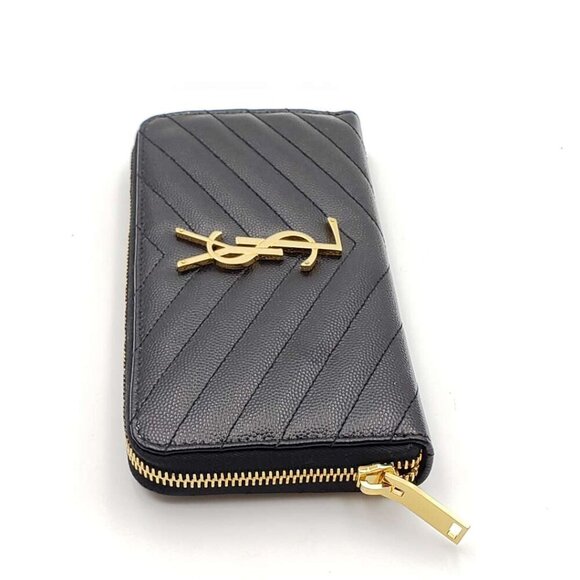 100%  AUTHENTIC YVES SAINT LAURENT PARIS ZIPPY WALLET - Picture 5 of 11